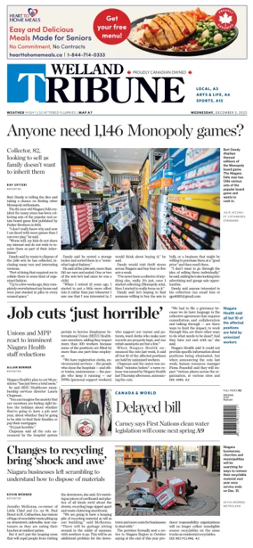 Cover of The Welland Tribune