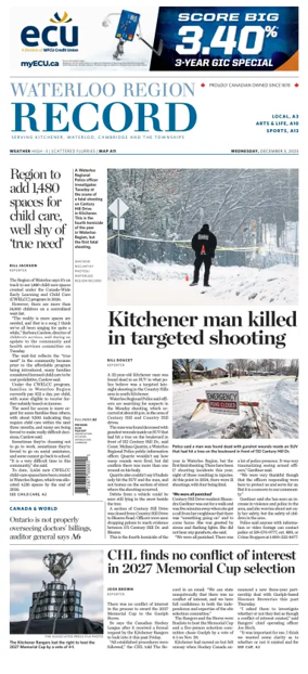 Cover of Waterloo Region Record