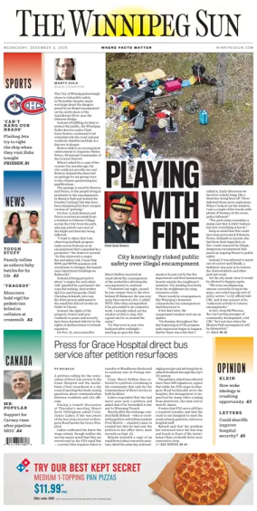 Cover of Winnipeg Sun