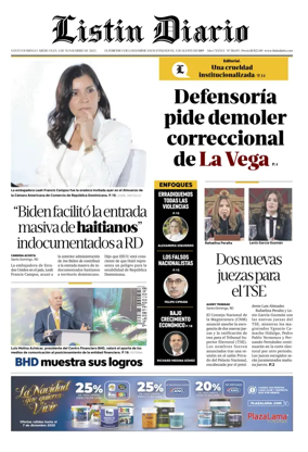 Cover of Listin Diario