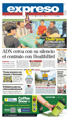 Cover of Diario Expreso