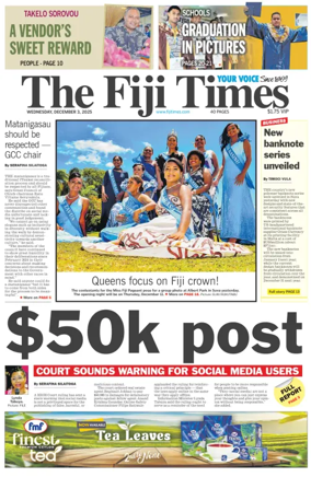 Cover of The Fiji Times