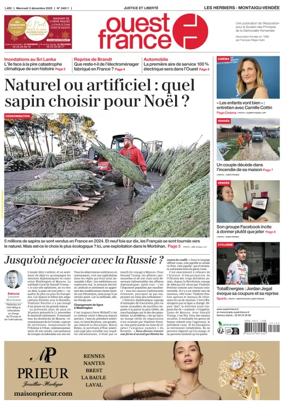 Cover of Ouest France (Les Herbiers / Montaigu)