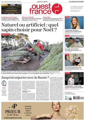 Cover of Ouest France (Les Sables-d'Olonne)