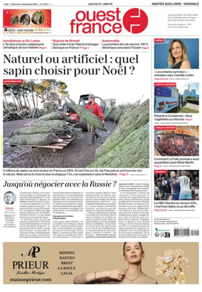 Cover of Ouest France (Nantes / Sud-Loire / Vignoble)