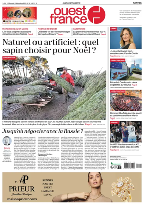 Cover of Ouest France (Nantes)