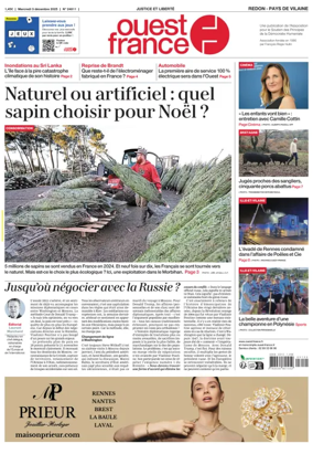 Cover of Ouest France (Redon / Pays de Vilaine)