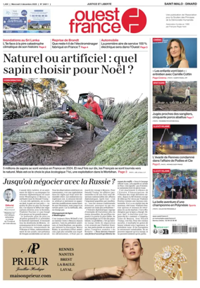 Cover of Ouest France (Saint-Malo)