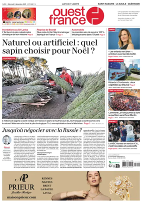 Cover of Ouest France (Saint-Nazaire)