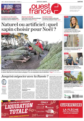 Cover of Ouest France (Sarthe)