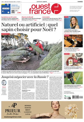 Cover of Ouest France (Vannes)