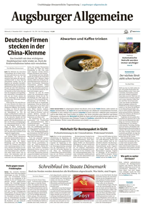 Cover of Augsburger Allgemeine (Ausgabe Stadt)