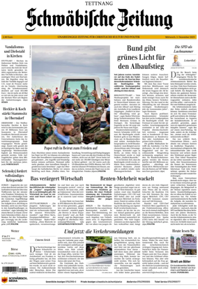 Cover of Schwaebische Zeitung (Tettnang)