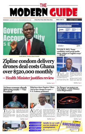 Cover of The Modern Guide Newspaper (Ghana)