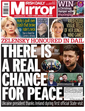 Cover of Irish Daily Mirror