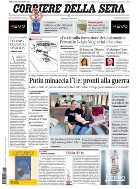 Cover of Corriere della Sera 