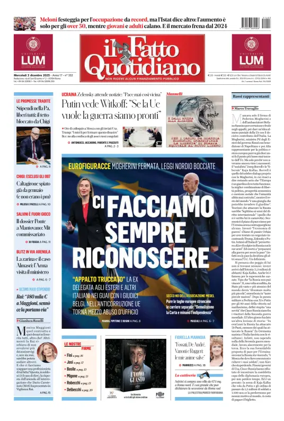 Cover of Il Fatto Quotidiano