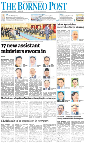 Cover of The Borneo Post (Sabah)