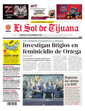 Cover of El Sol de Tijuana