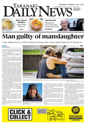 Cover of Taranaki Daily News