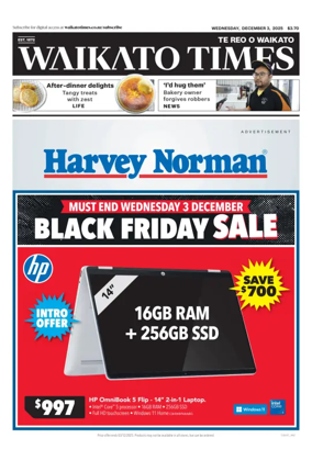 Cover of Waikato Times