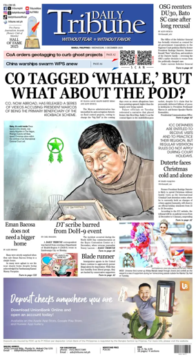 Cover of Daily Tribune (Philippines)