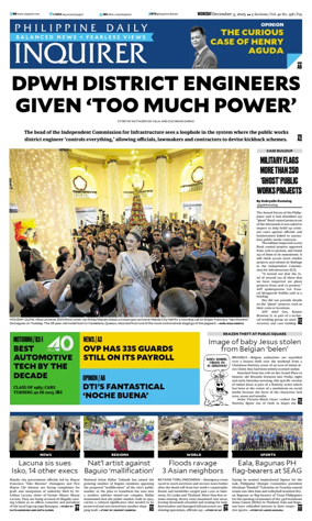 Cover of Philippine Daily Inquirer