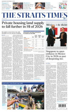 Cover of The Straits Times