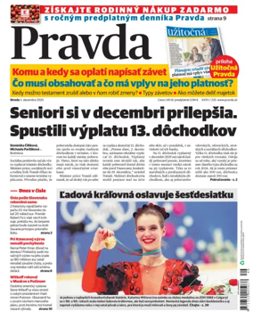Cover of Pravda of Slovakia