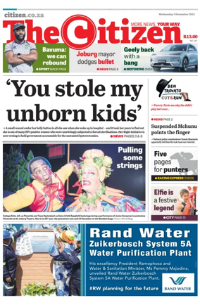 Cover of The Citizen (KZN)