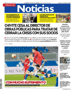 Cover of Diario de Noticias (Spain)