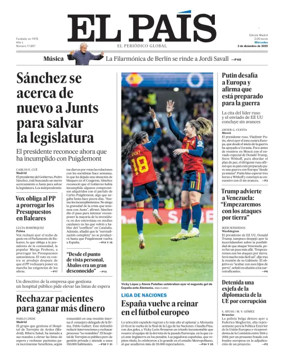 Cover of El País