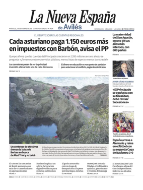 Cover of La Nueva España (Avilés)