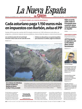 Cover of La Nueva España (Gijón)