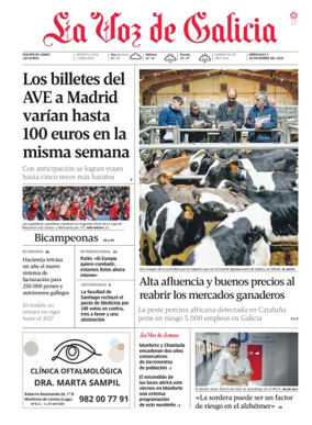 Cover of La Voz de Galicia (Monforte)