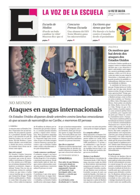 Cover of La Voz de Galicia (Santiago) - La Voz de la Escuela