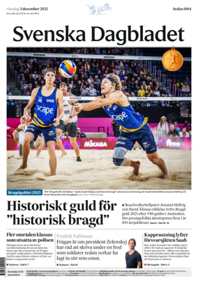 Cover of Svenska Dagbladet