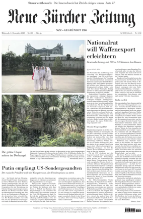 Cover of Neue Zürcher Zeitung