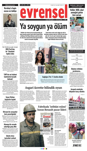 Cover of Evrensel Gazetesi
