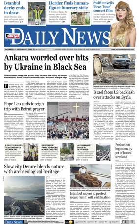 Cover of Hurriyet Daily News & Economic Review