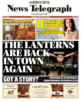 Cover of Ashbourne News Telegraph