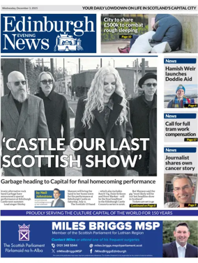 Cover of Edinburgh Evening News