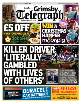 Cover of Grimsby Telegraph