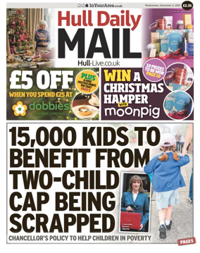 Cover of Hull Daily Mail