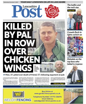 Cover of Lancashire Evening Post