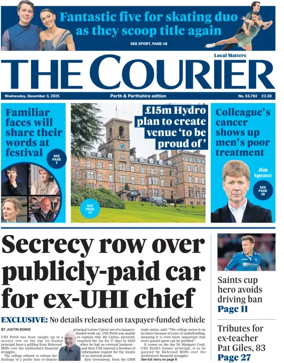 Cover of The Courier & Advertiser (Perth and Perthshire Edition)