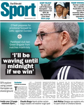 Cover of Herald Sport