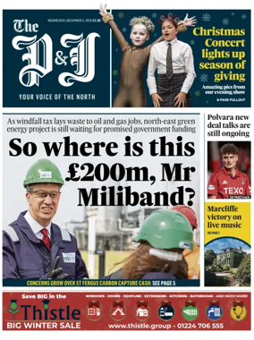 Cover of The Press and Journal (Aberdeenshire)