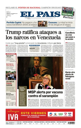 Cover of El Pais (Uruguay)