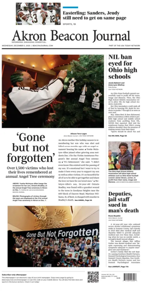 Cover of Akron Beacon Journal